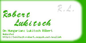 robert lukitsch business card